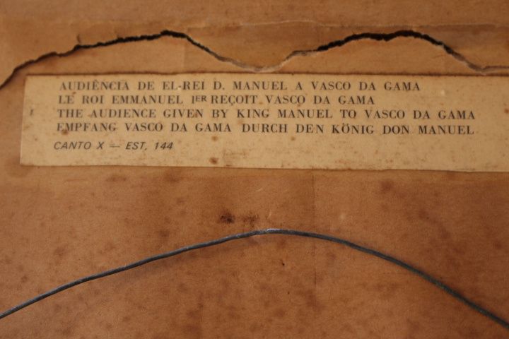 Gravura F. Gérard Direx Lusíadas CANTO X Audiência El Rei D Manuel XIX