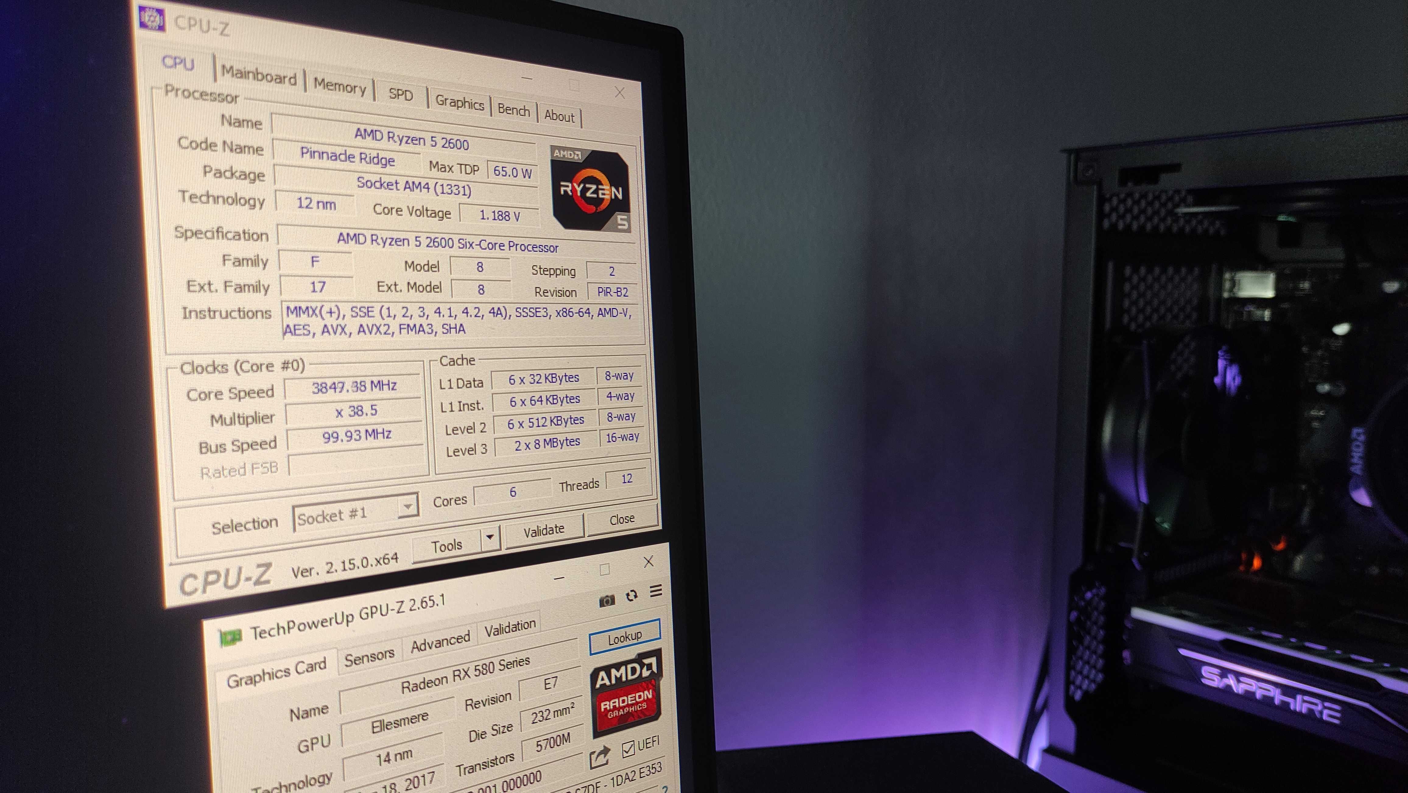 Bundle - Ryzen 2600 + RX 580 8GB