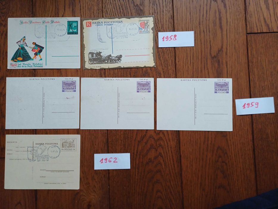 Kartki pocztowe-całostki - 1958,1959,1962,1963,1964,1967,1968,1969- 35
