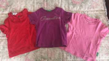 Lote 3 t shirts benetton milhinho 1 ano