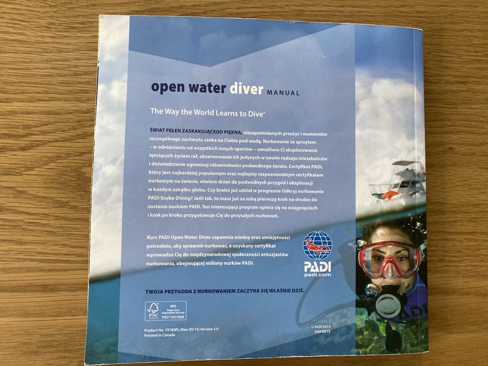 Książka Open Water Diver Manual