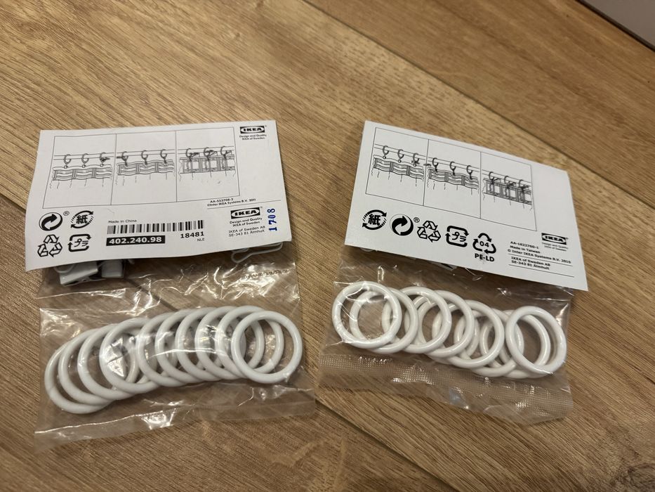 Kółka z żabkami do karniszy IKEA SYRLIG