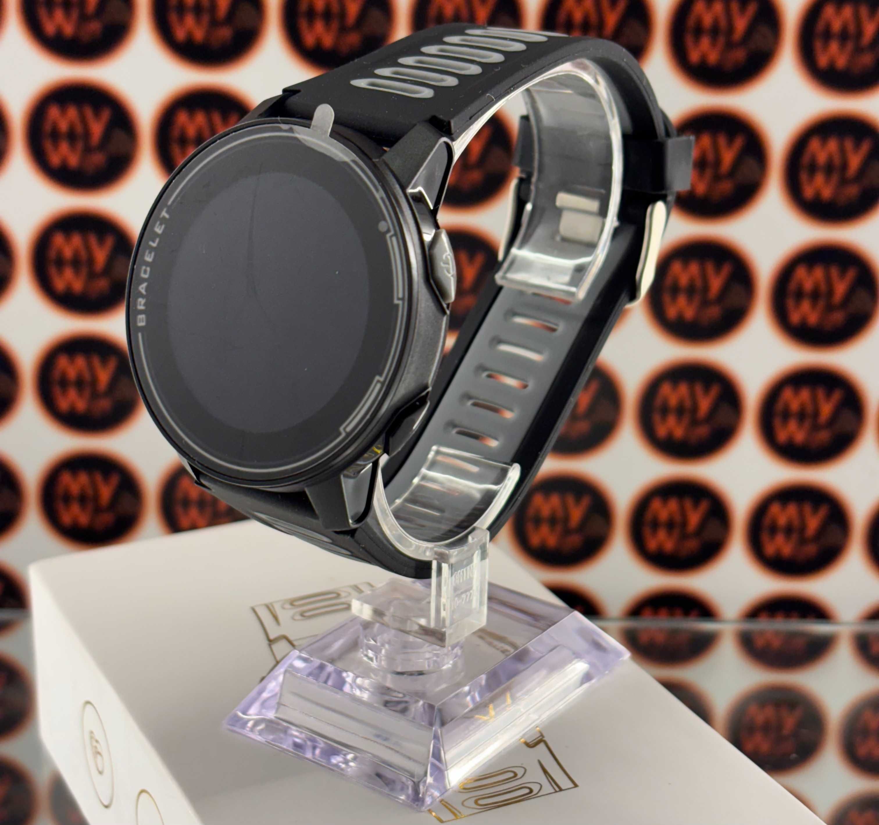 Smartwatch monitor de frequência cardíaca resistente a água.