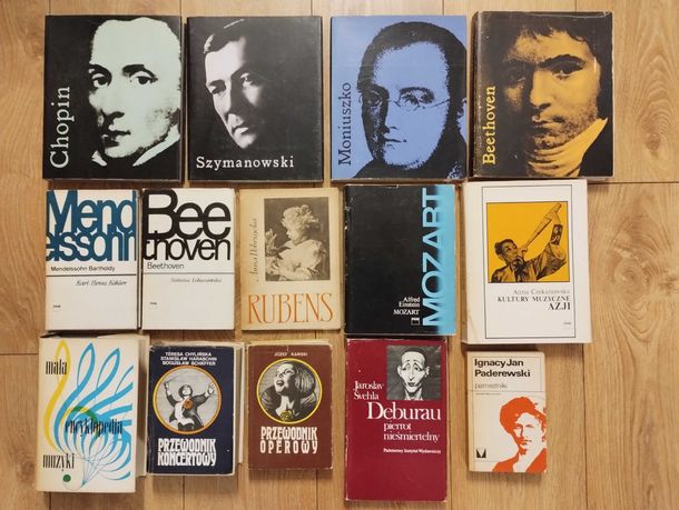 14x książki o muzyce biografie Mozart Beethoven Chopin Moniuszko