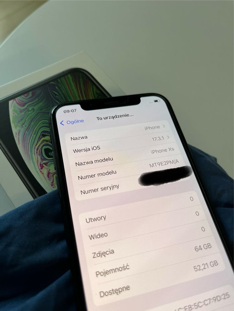 iPhone XS space grey 64GB stan idealny, folia zabezpieczająca