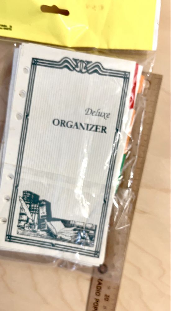Subsituicao de organizer/fillofax