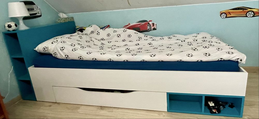 Łóżko młodzieżowe Mobi Meblar plus materac Ikea