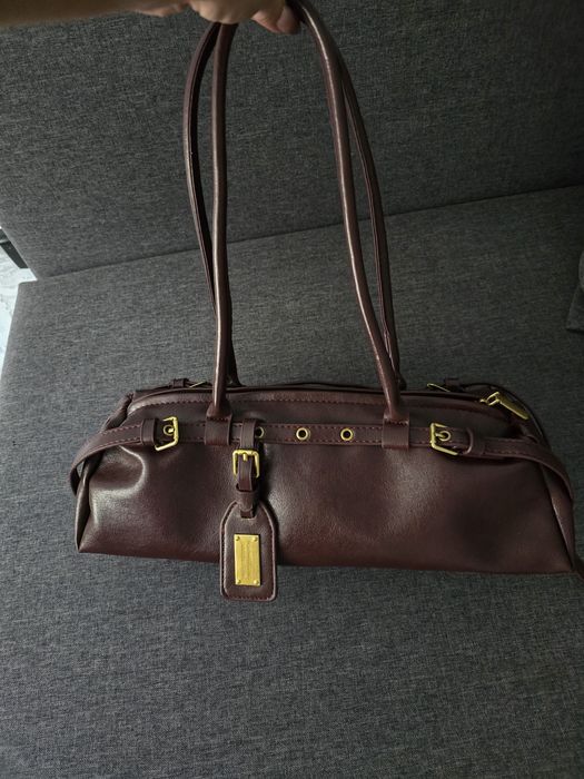 Сумка багет-такса бордова