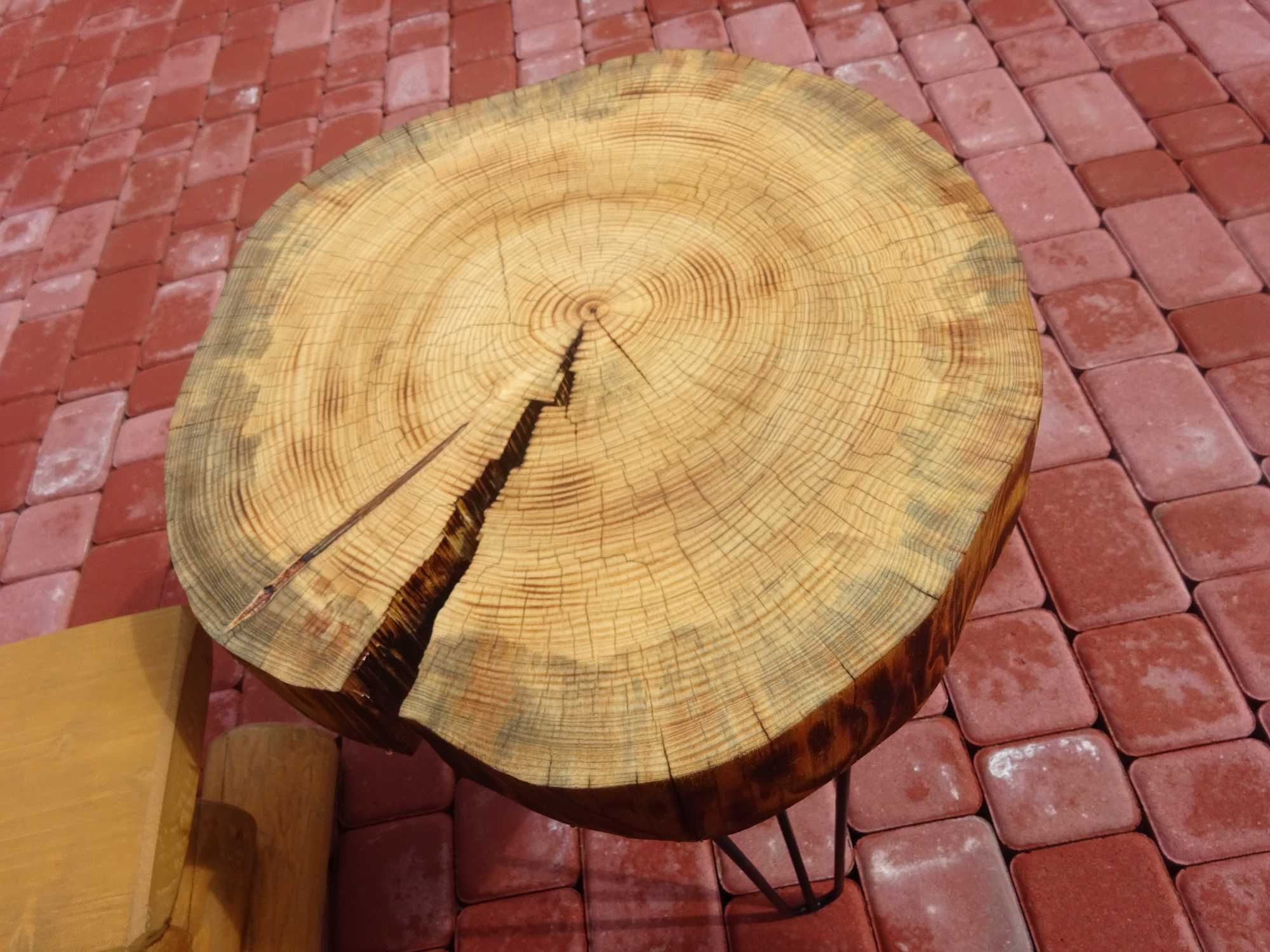 drewniany stolik stół na ogród balkon do domu drewno okrągły 50 cm