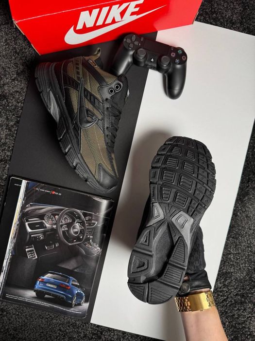 Чоловічі кросівки найк на хутрі Nike Initiator High Fur Khaki Black