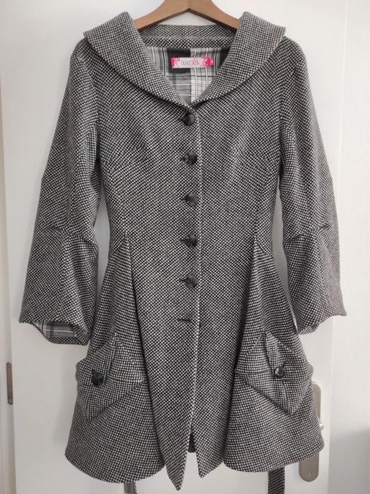 Casaco Storytailors - Robe-manteau em lã cinza espinhada