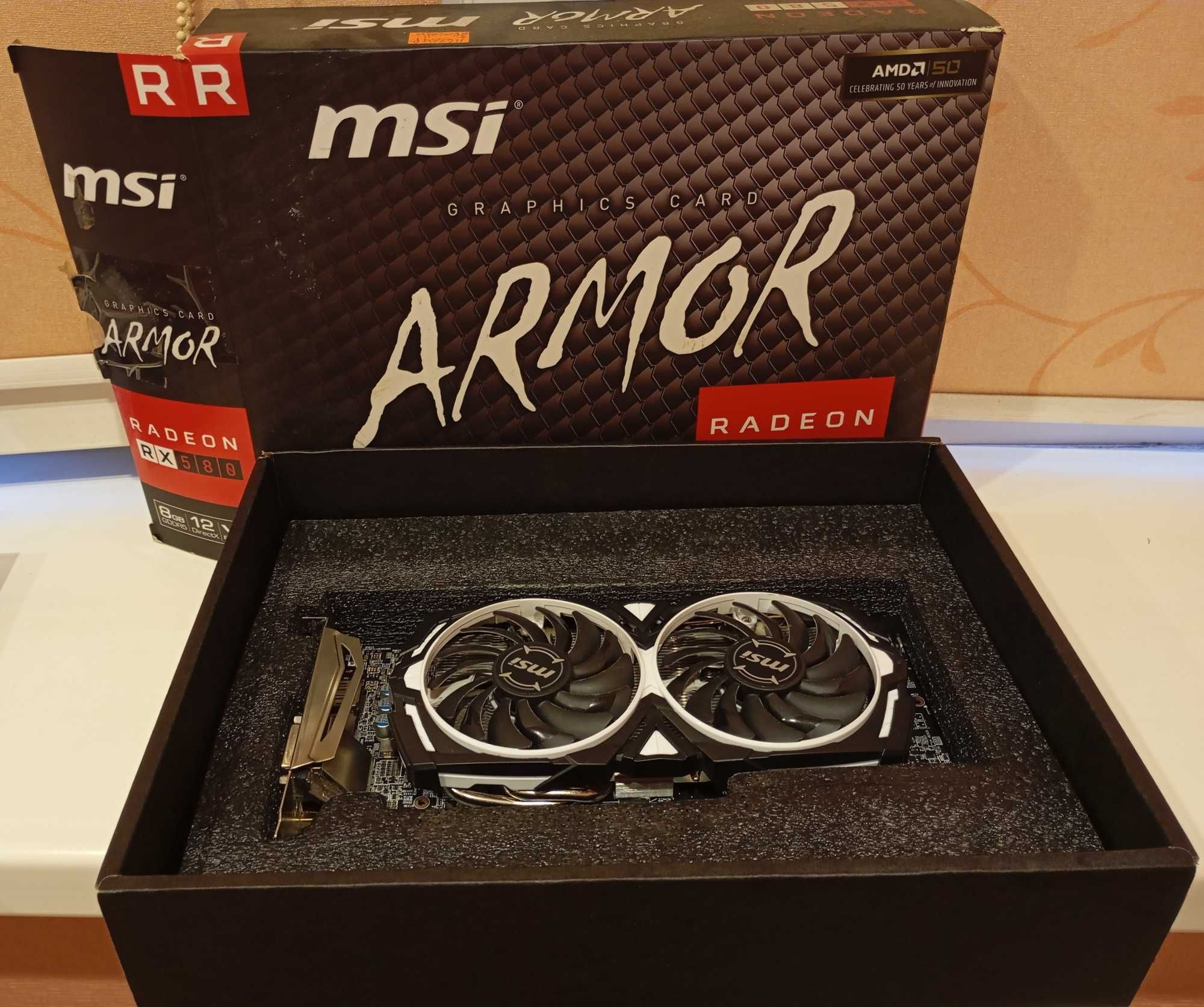 Відеокарта MSI PCI-Ex Radeon RX 580 ARMOR 8G GDDR5 (256bit, 1340/8000)