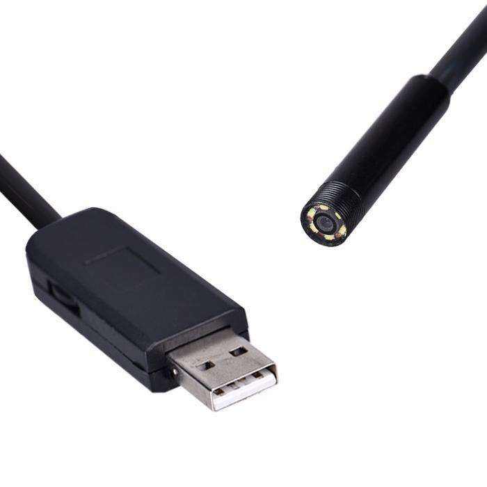 Endoscópio, câmara, USB, cabo flexível de 10 metros