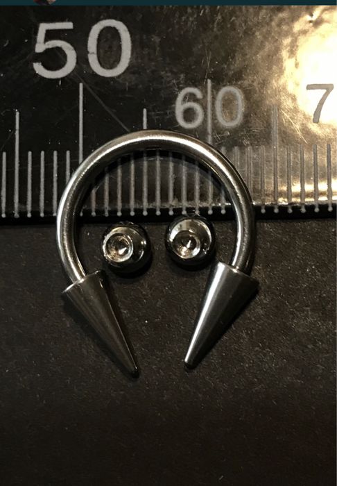 Piercing kolczyk 12mmx1.6mm STAL + 2 sruby