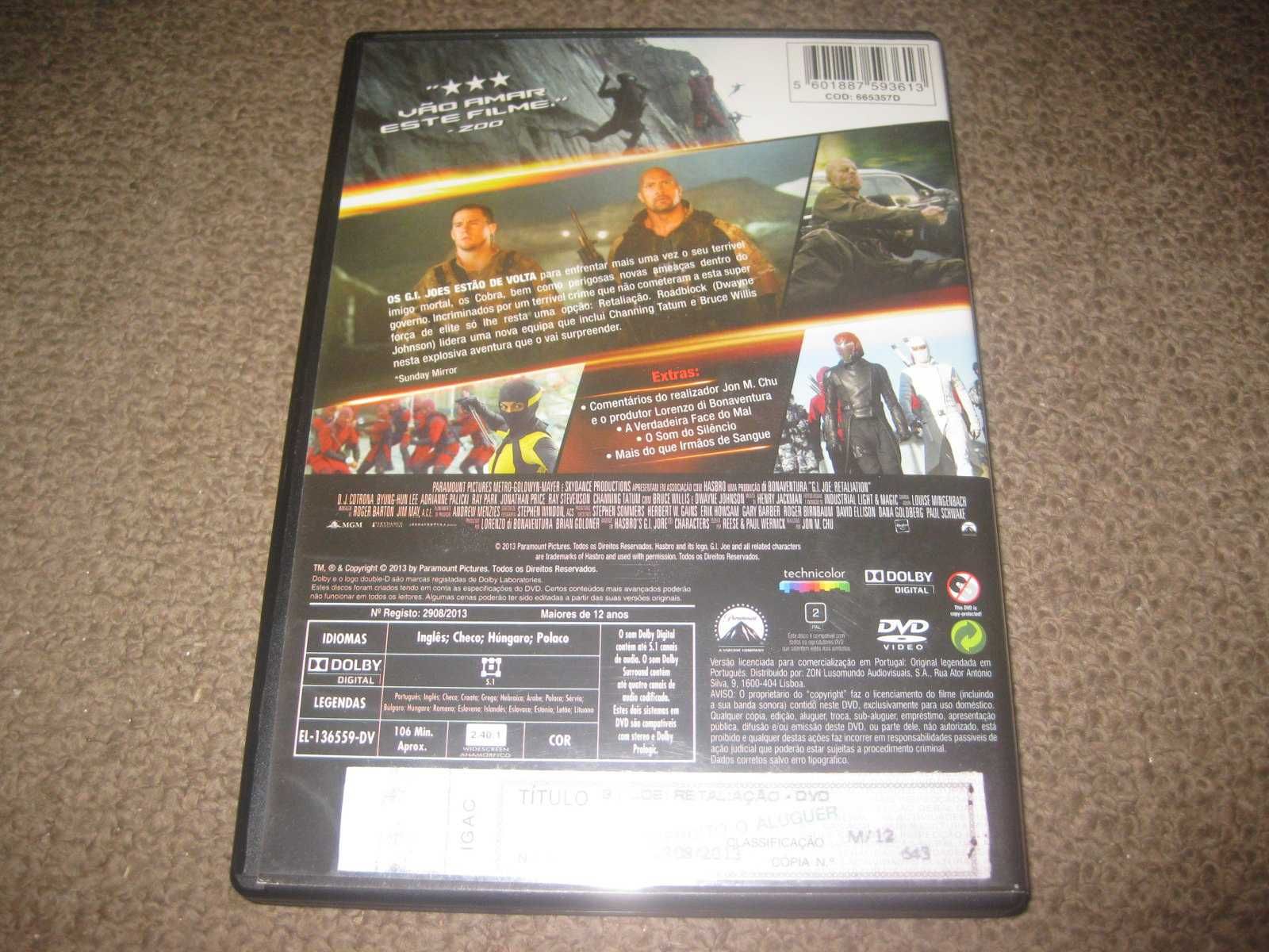 DVD "G.I. Joe: Retaliação" com Dwayne Johnson