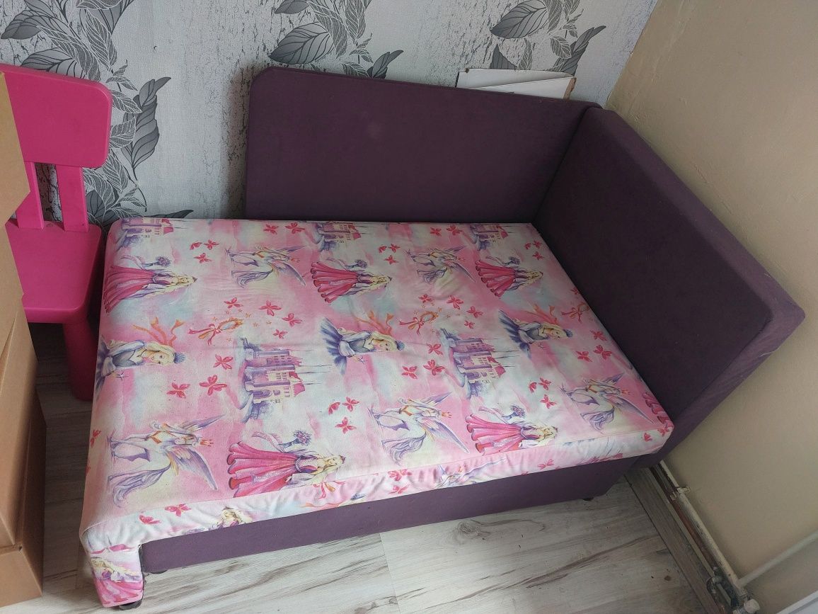 Łóżko tapczan sofa dla dziewczynki w księżniczki