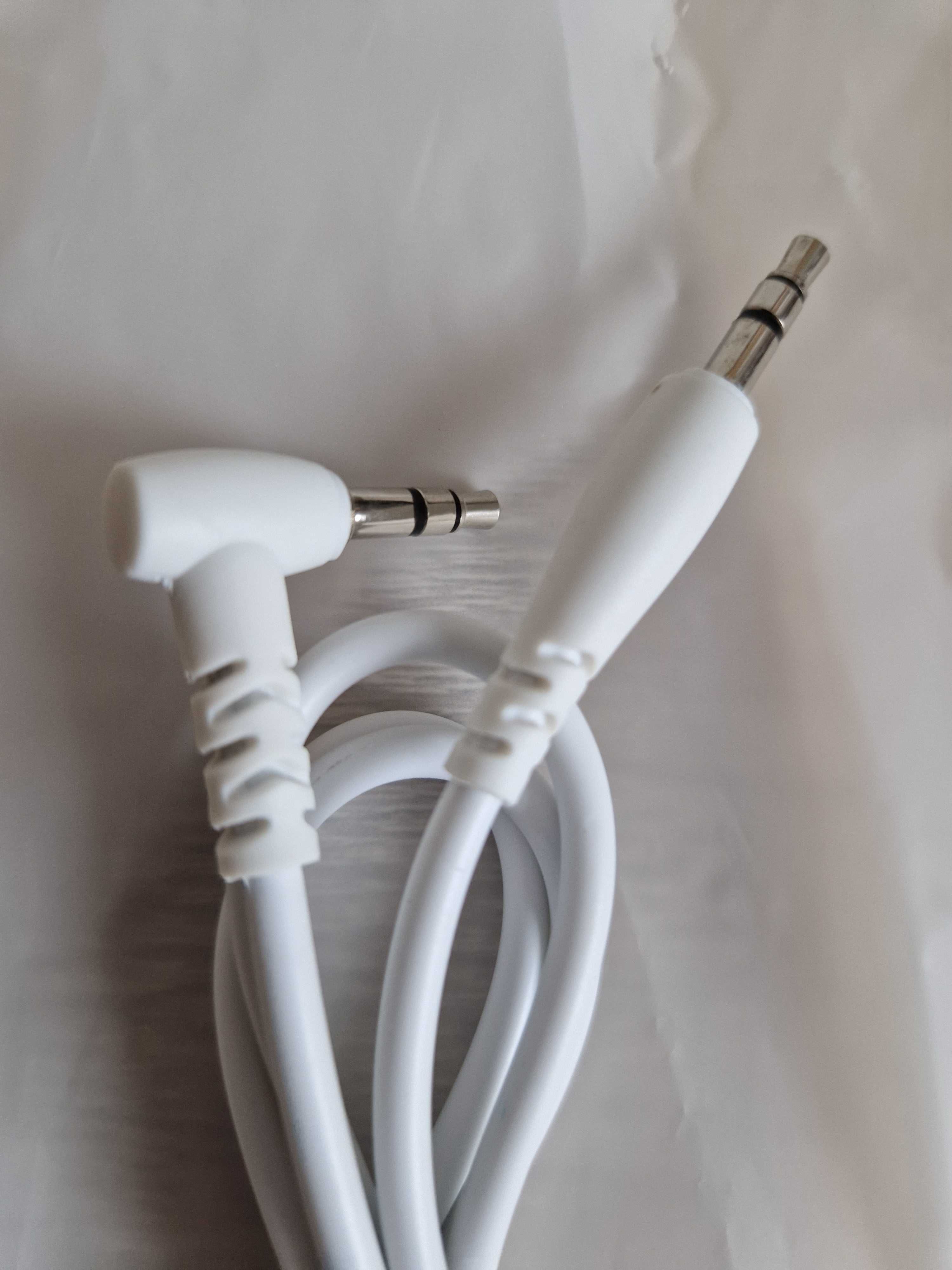 Borofone Kabel BL10 - jack 3,5mm na jack 3,5mm - kątowy 1 metr biały