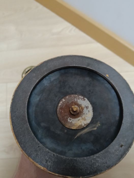 Stara majolika lampa naftowa /OKAZJA/
