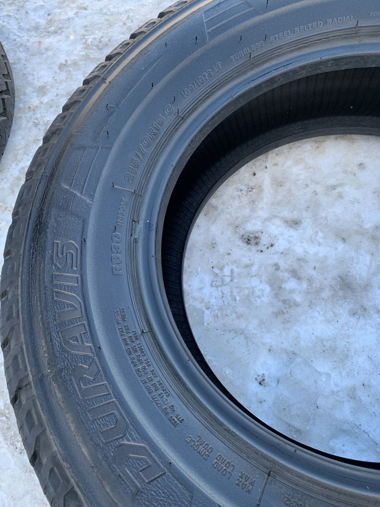 Шини 215/70 R15C Bridgestone  7мм 2019рік 215 70 15С