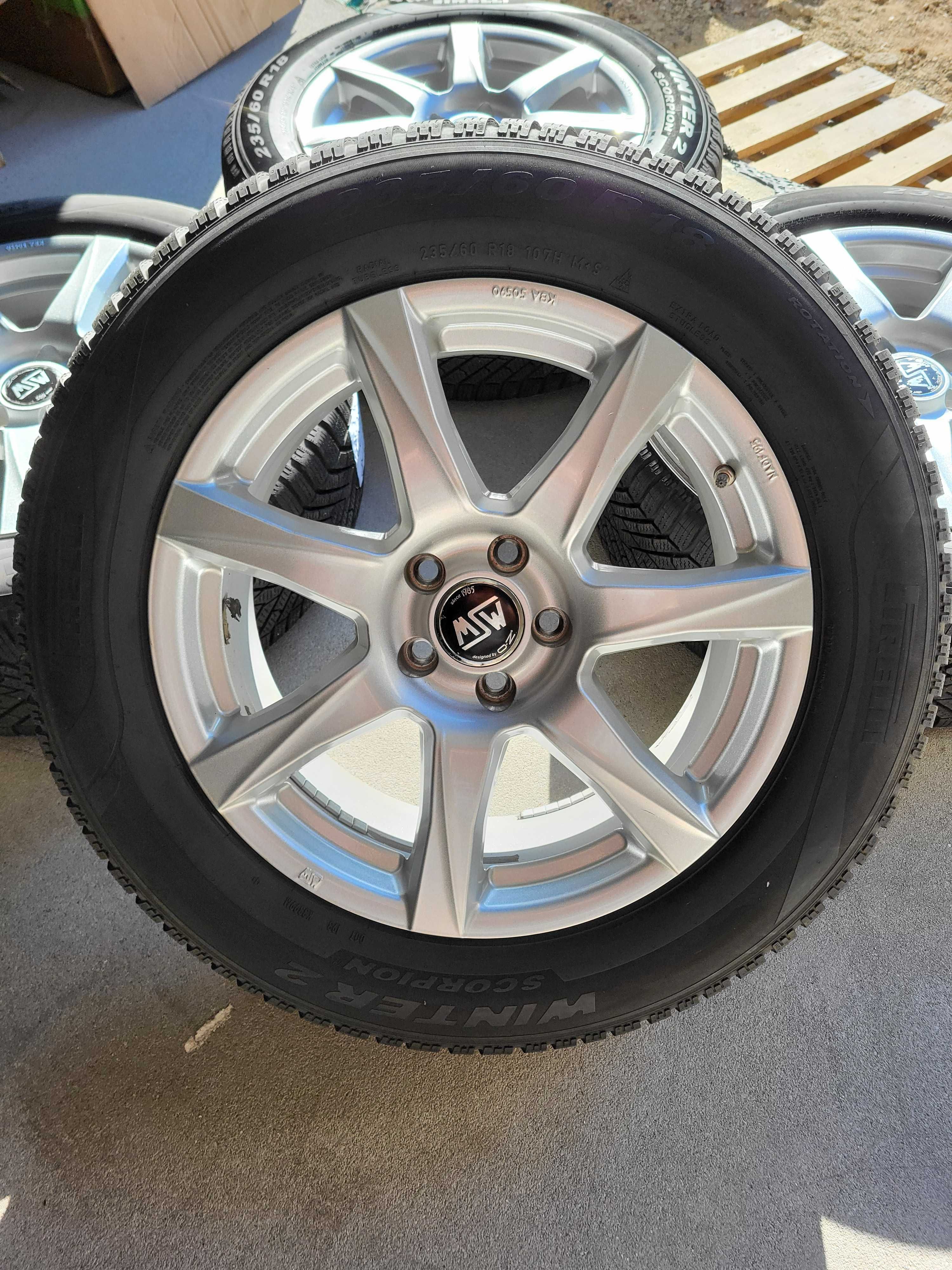 [k80] Koła zimowe 18 Cali 5x112 Pirelli 235/60/18 6mm 22r