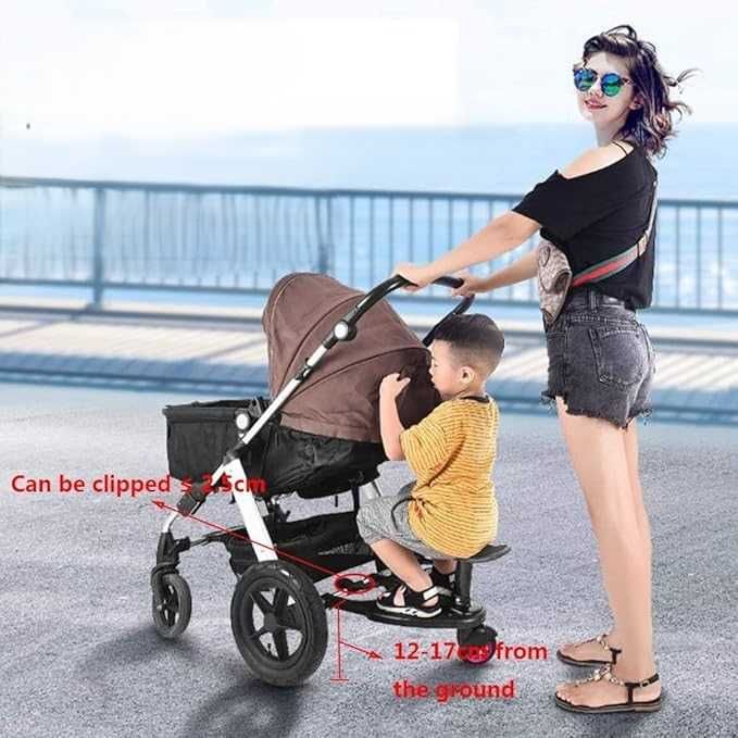 FEIFAN Deska do wózka dziecięcego z deską do siedzenia, niebieski