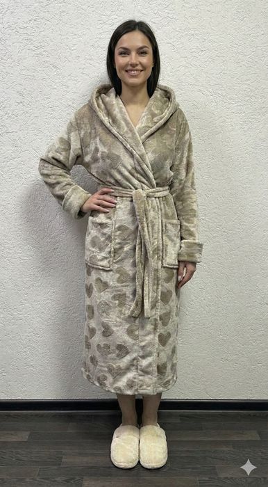 Жіночий довгий халат "Серденько"