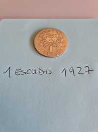 1 escudo de 1927 , moeda .