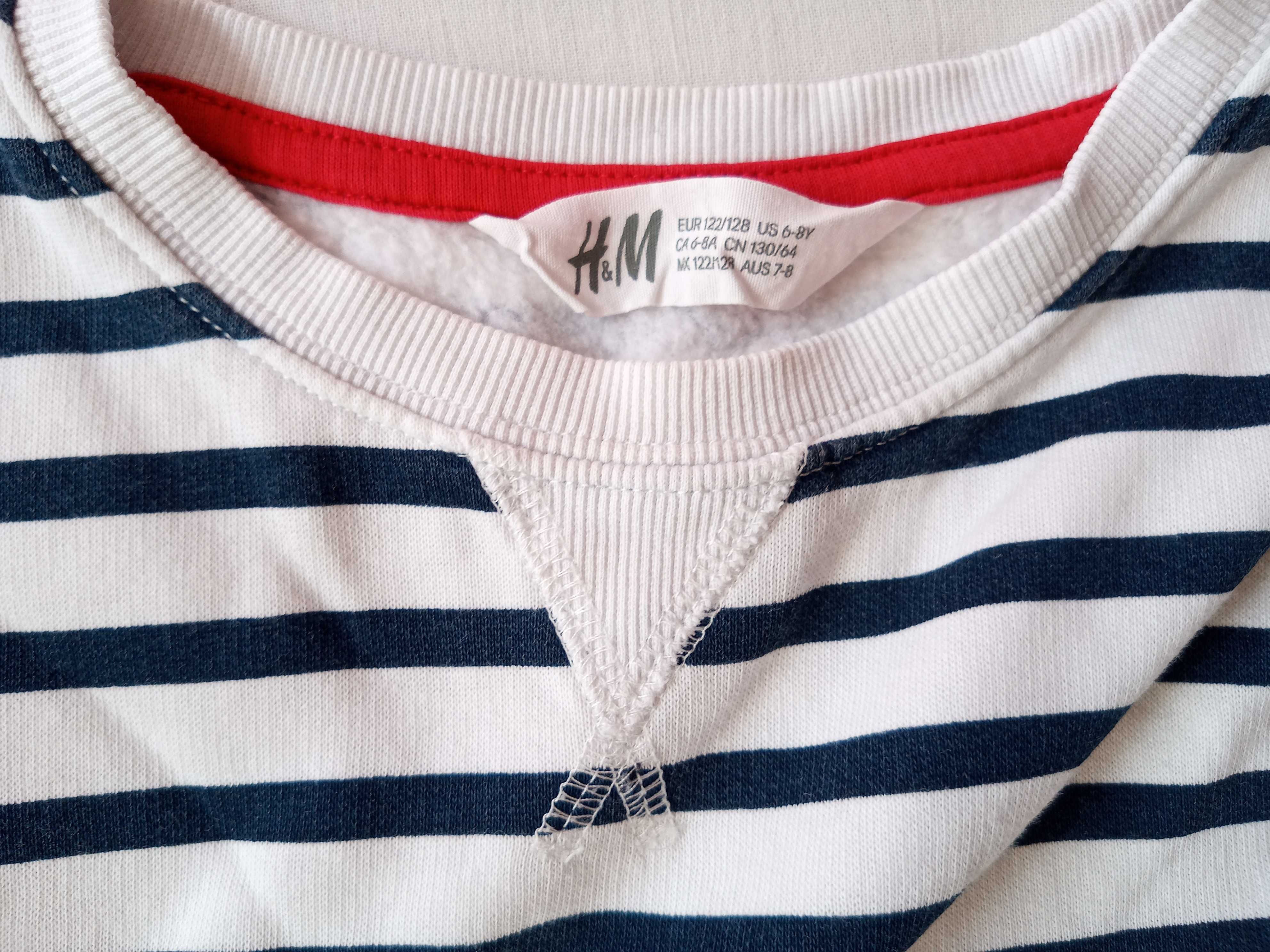 Dziecięca bluza w paski H&M; r. 122/128, 6-8 lat
