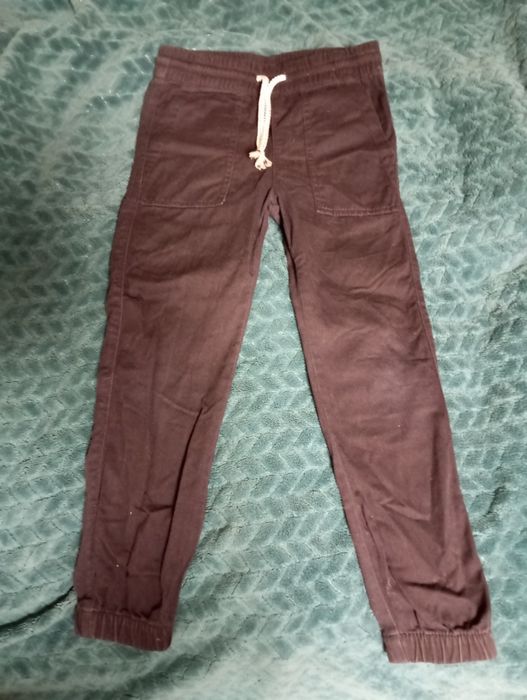 H&M Granatowe spodnie materiałowe chłopięce rozmiar 116