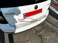 Skoda Octavia A7 Універсал Седан Накладка на задній бампер Хром