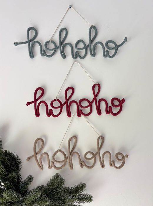 Zawieszka napis świąteczny hohoho Mikołaj święta zima christmas