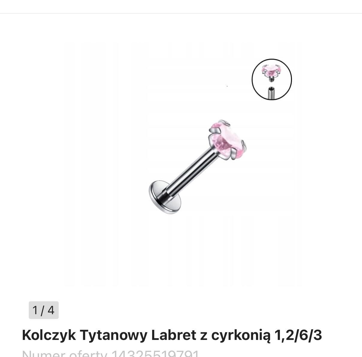 Kolczyk helix tytanowy