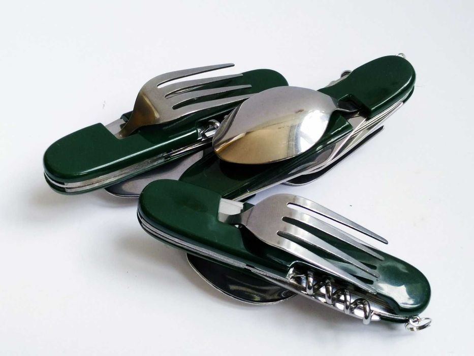 Ніж складний Туристический походный Мультитул 6 в 1 ложка, вилка, ніж