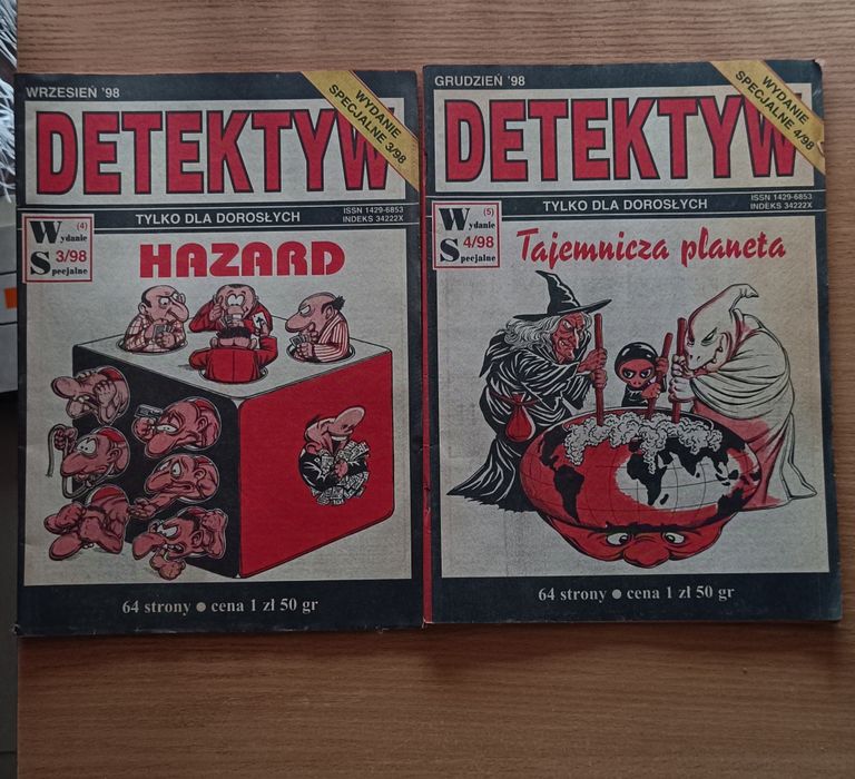 Czasopismo "Detektyw" 1998r 2 numery