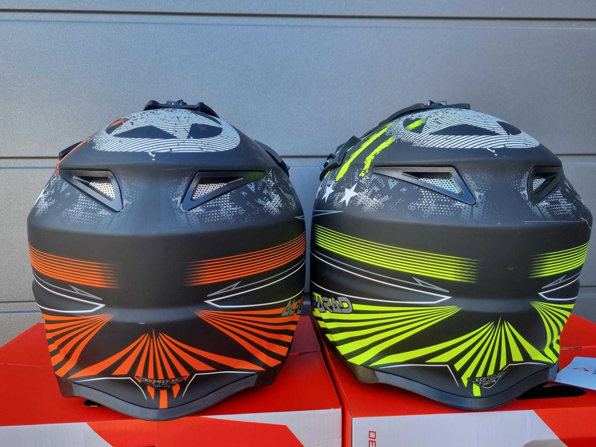 NOWY KASK ALFARAD! Zółty i Pomarańczowy ! AF-91 ! Cross i Quad !