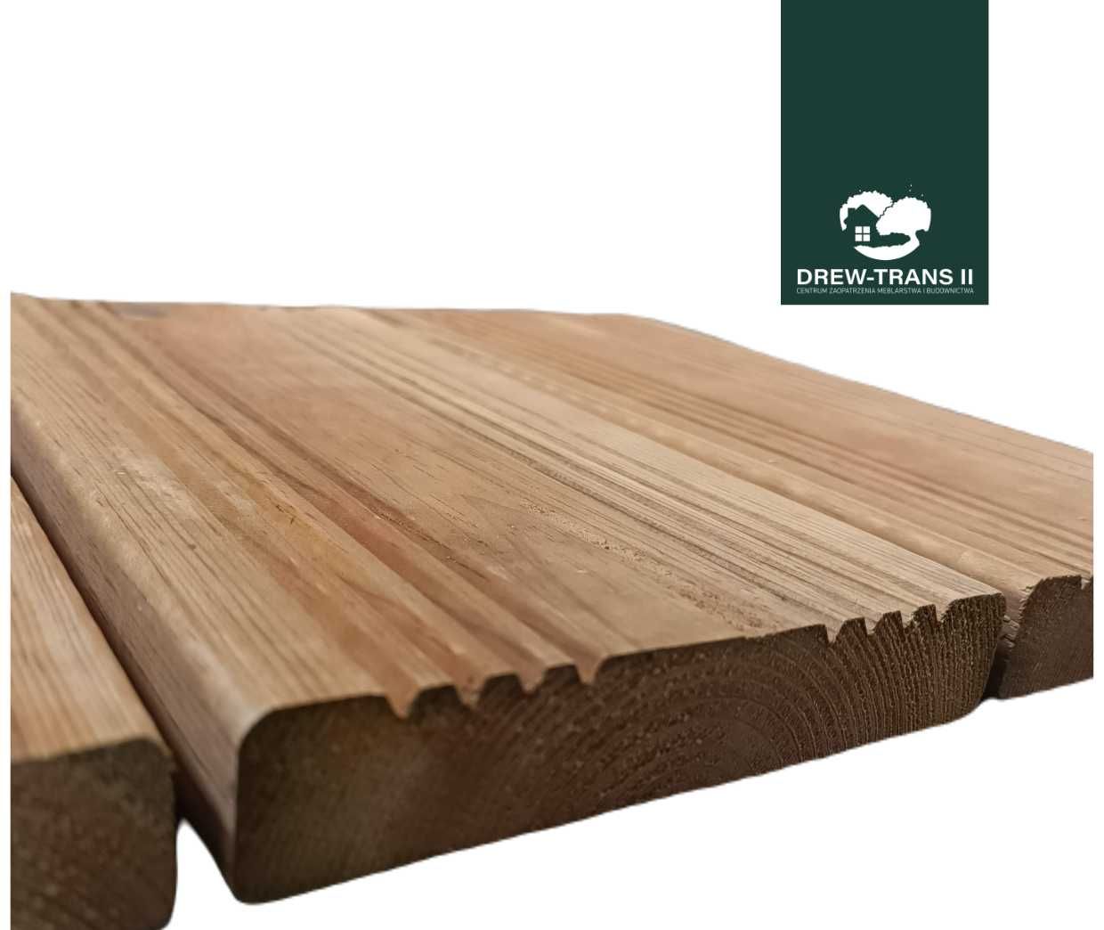Deska tarasowa drewniana impregnowana 27x145 Deski tarasowe ryflowane