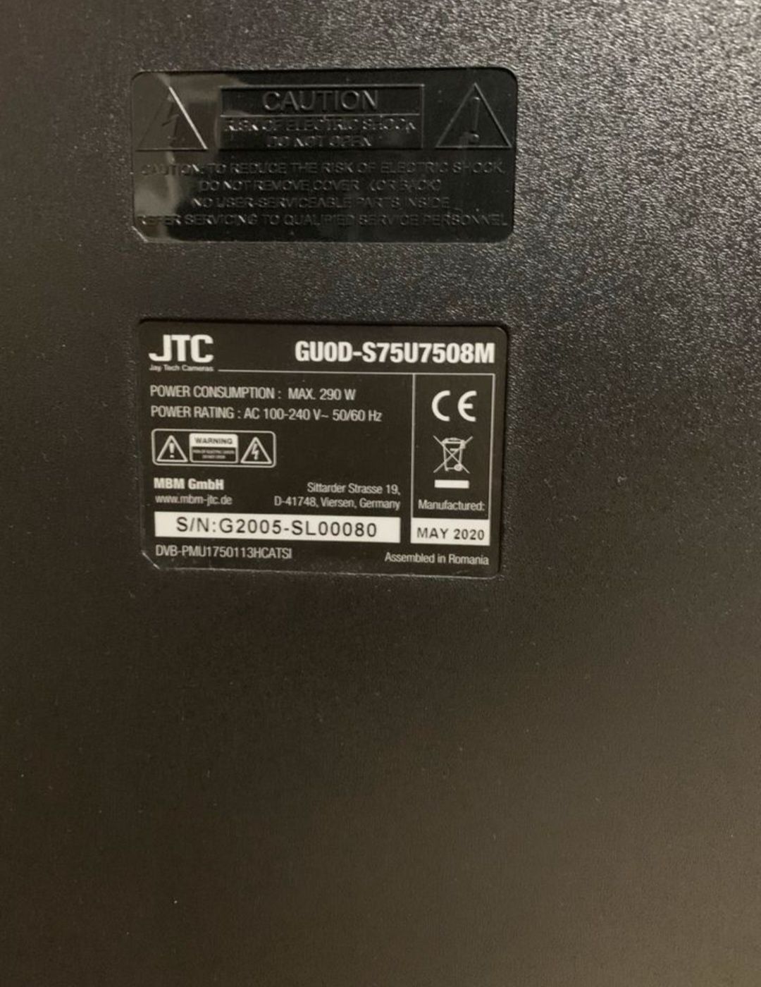 Telewizor JTC  75 cal Smart tv