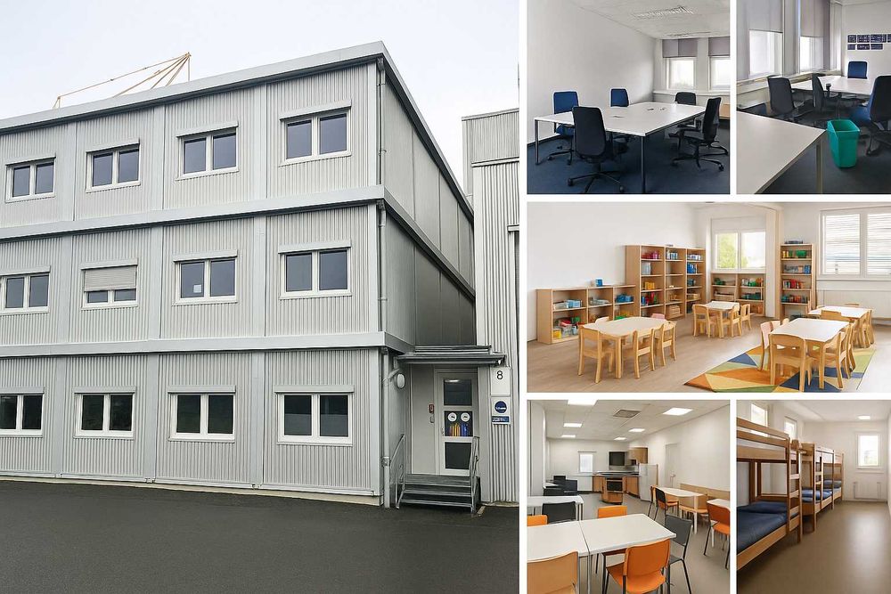 Duży kompleks kontenerowy na magazyn - obiekt modułowy 1500 m²