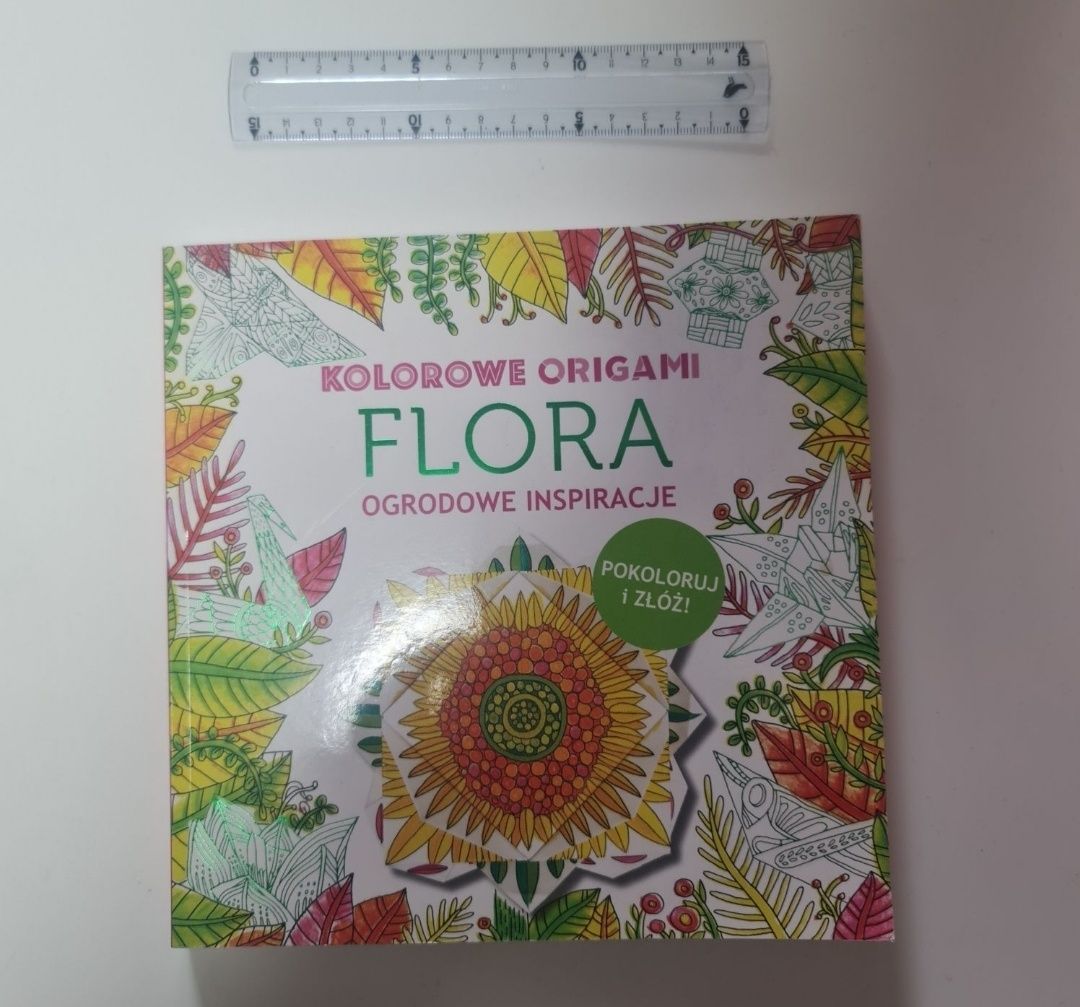 Flora - kolorowe origami - kolorowanka antystresowa dla dorosłych