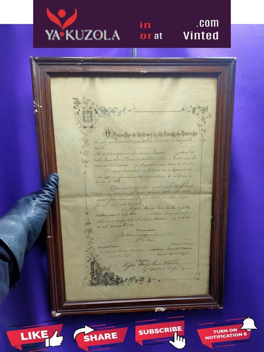 Item de colecionismo militar, Certificado de Sargento Cadete, 1910