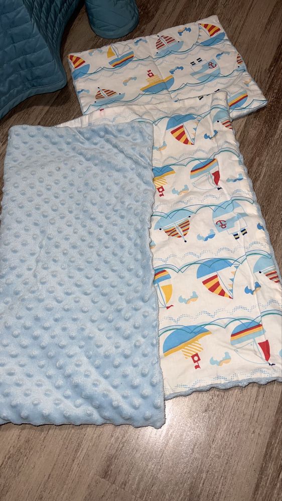 kołderka i poduszka dla chłopca niemowlę komin2