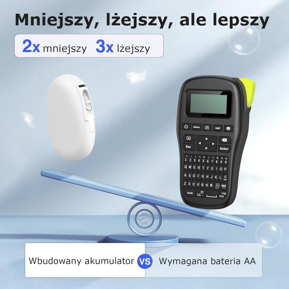 Mini Drukarka Etykiet Samoprzylepnych Termiczna Bluetooth Biała