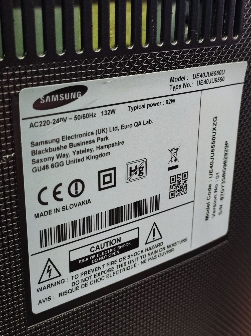 Телевізор Samsung 40 4K Smart TV Wi-Fi Вигнутий екран Curved