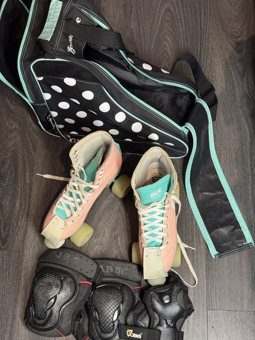 Wrotki Rio roller script ochraniacze jbm torba lemonade 42