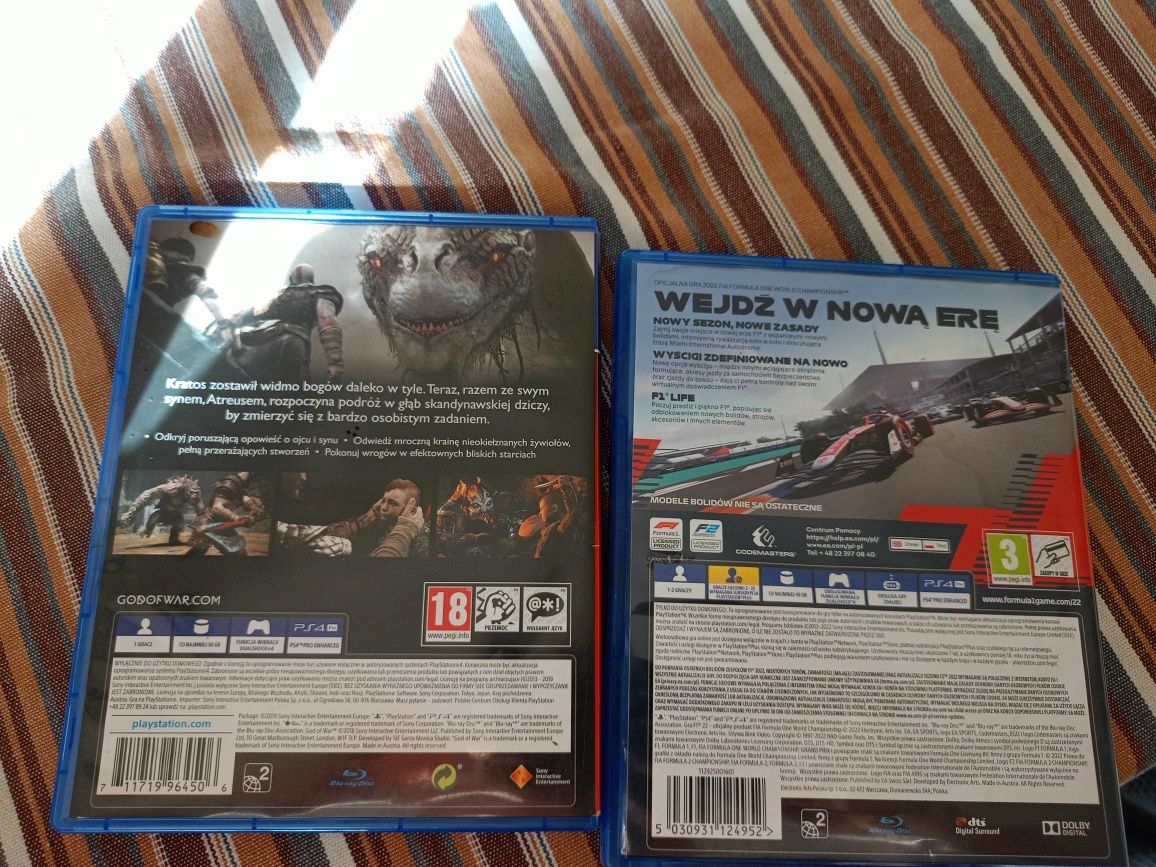 Sprzedam Gor of war i F1 2022 na ps4