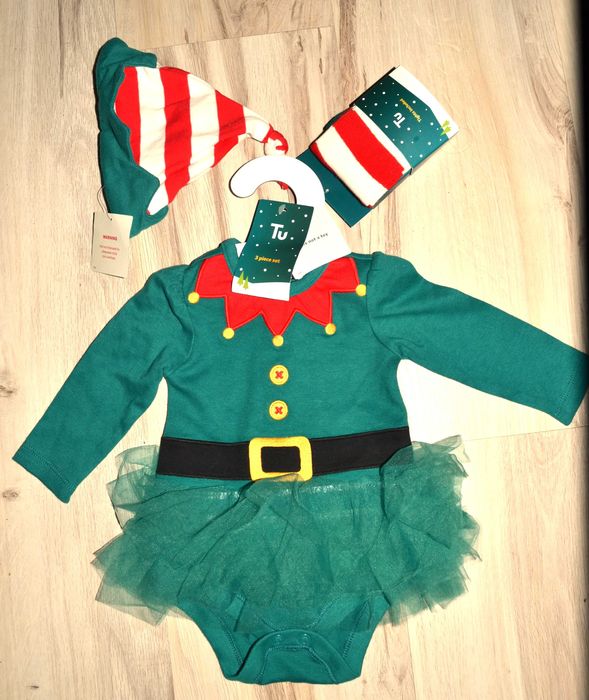 kostium Elf Skrzat dla dziewczynki strój przebranie 1/3 msc_ 56/62 cm