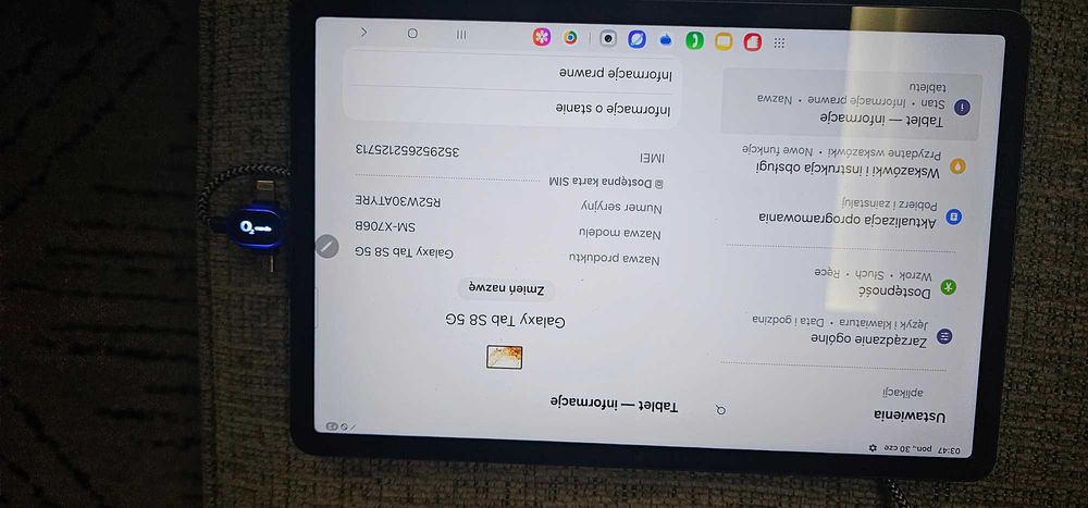Tablet Samsung X706 S8 5G 8/128GB czarny