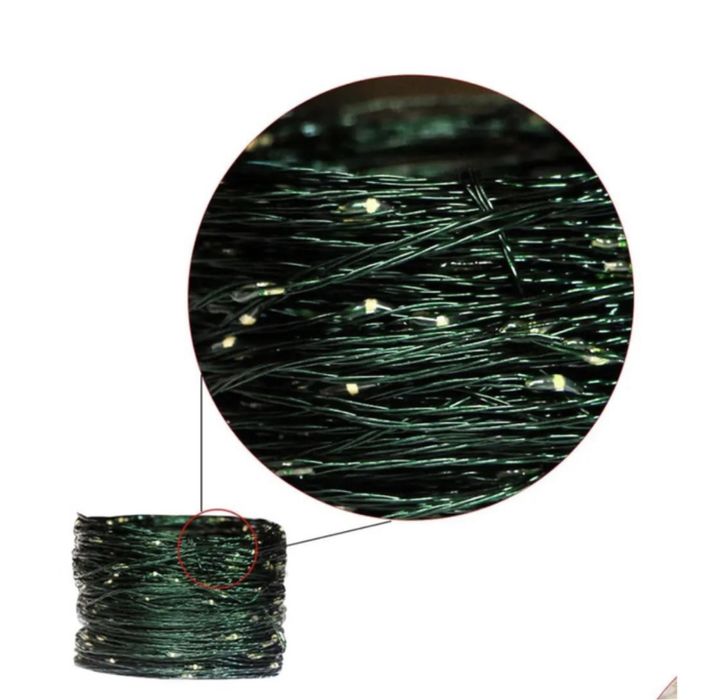 Гірлянда на зеленому дроті роса гирлянда грилянда 10,20,30,50 м