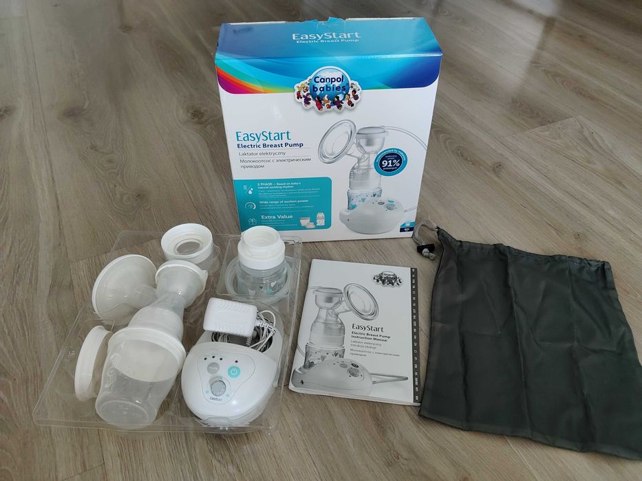 Laktator elektryczny Canpol EasyStart ZESTAW (butelka + pojemniki)