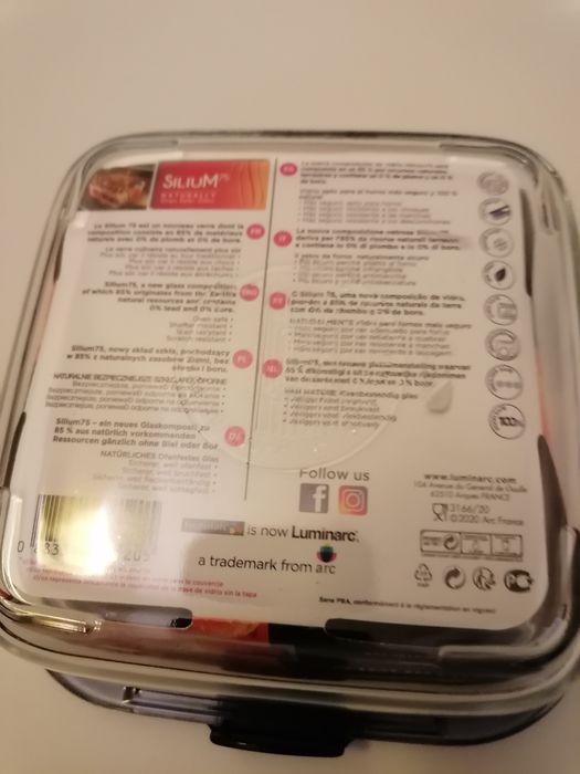 Caixa de vidro quadrada  hermético com válvula